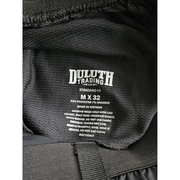 Duluth Trading Co Pants Men's M X 32 Black Standard Fit Straight Leg Polyester - Picture 4 of 9